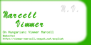 marcell vimmer business card